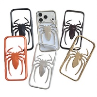 Coque de téléphone en TPU souple 3D électroplaqué, respirante, avec dissipation thermique creuse, motif araignée, pour Air 16 15 14 13 12 17Pro Max