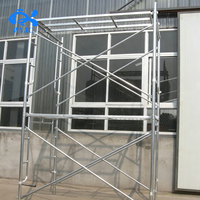 Échafaudage léger pour cadre de porte, plateforme d'échelle portable réglable en acier, accessoires de construction galvanisés en forme de H