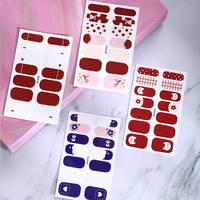 Vente en gros d'autocollants pour vernis à ongles en gel à motif de neige personnalisés Décalcomanies 3D non toxiques pour Nail Art Wraps en été et en automne Style Type mince