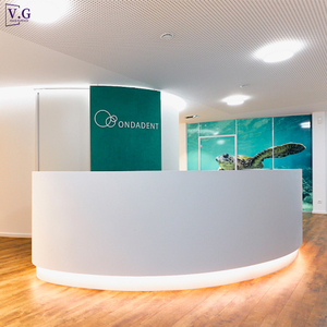 Mostrador de Recepción de Corian Personalizado en Varias Formas y Colores para Hotel, Hospital, Banco, Mostrador de Recepción OEM - Product Image 4