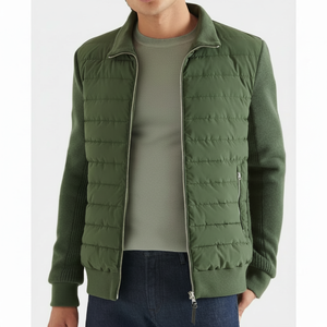 Hiver Nouvelle Arrivée Canvas Hommes Doudoune Logo Personnalisé Manches Longues Polaire Imperméable Respirant Vente en Gros Panneau Rembourré - Product Image 1