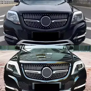 Rejilla de parachoques delantero estilo malla para capó de carreras, compatible con Mercedes-Benz GLK Clase X204 GLK260 GLK300 GLK350 (2013-2015) - Product Image 4