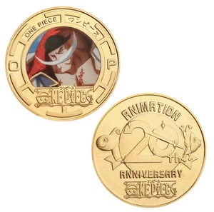 600 Tipi di <span class=keywords><strong>Monete</strong></span> Numismatiche OEM <span class=keywords><strong>One</strong></span> <span class=keywords><strong>Piece</strong></span> Nica Luffy in Smalto Oro e Argento, 4cm Rotonde, 1 Pezzo per Confezione in Plastica OPP - Product Image 2