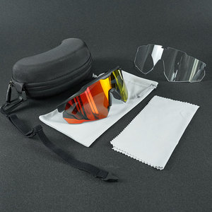 <span class=keywords><strong>Lunettes</strong></span> <span class=keywords><strong>de</strong></span> sport <span class=keywords><strong>de</strong></span> sécurité ANSI Z87 UV400 avec verres interchangeables, monture TR90, en stock, vente en gros d'usine OEM, sans logo - Product Image 1