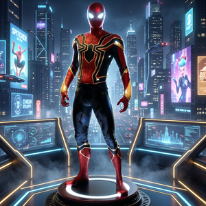 Statue d'Héros Araignée Artistique en Résine Taille Réelle, Sculpture de Super-Héros Classique de Dessin Animé pour la Décoration Intérieure - Product Image 4