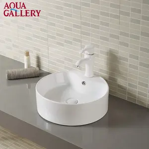 Sanitary Ware Ceramic Round Shaped Fancy Bathroom Sink