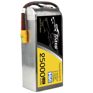 Bateria Lipo Tattu 25000mAh 6S 10C 22.8V Recarregável com Interface XT90-S, Mais de 300 Ciclos de Vida para Fotografia Aérea e Levantamento - Product Image 1