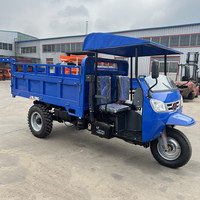 Tricycle benne basculante diesel robuste, capacité de charge de 3 tonnes, carrosserie ouverte avec pompe hydraulique pour l'exploitation minière et la construction