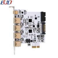 Carte adaptateur Riser 5 Gbps 4 * USB 3.0 + Type-C + connecteur 19 broches vers PCI-E 1X PCIe X1 avec port d'alimentation SATA 15 broches en stock