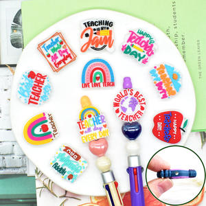 Tendencias 2025 En Moda Creative Pvc Focal Beads Teacher Series Wholesale Focal Beads for Diy Pen Making Pen Accessories - Product Image 1