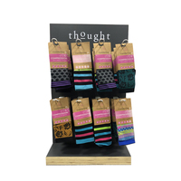 Anpassbares Doppelseitiges Holz-Socken-Display-Regal für Supermärkte Verbesserte Sockenpräsentation für Erhöhte Verkaufszahlen