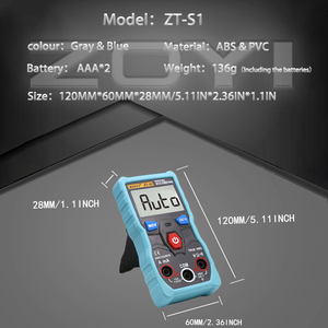 Multímetro Digital Mini Pocket ZOYI ZT-S1 de Alta Precisão com Reconhecimento Automático à Prova de Queimaduras CAT IV 600V - Product Image 2