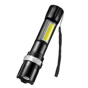 ไฟฉาย LED แบบชาร์จไฟผ่าน USB ตัวเครื่องทำจากอลูมิเนียมอัลลอยด์ ไฟทำงานแบบพกพา ความสว่างสูง ปรับซูมได้ - Product Image 1