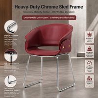 Chaise de salle à manger moderne en gros, chaise d'appoint avec dossier incurvé et base en fil métallique pour café et hôtel