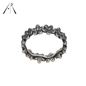 高品質の親友永遠にリングギフト925シルバーウェディングエンゲージメントフラワーダイヤモンドリング - Product Image 2