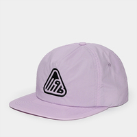 OEM Personnalisé 5 Panneau Logo Brodé Snapback Casquettes Mode Violet Chapeaux en Nylon Non Structurés