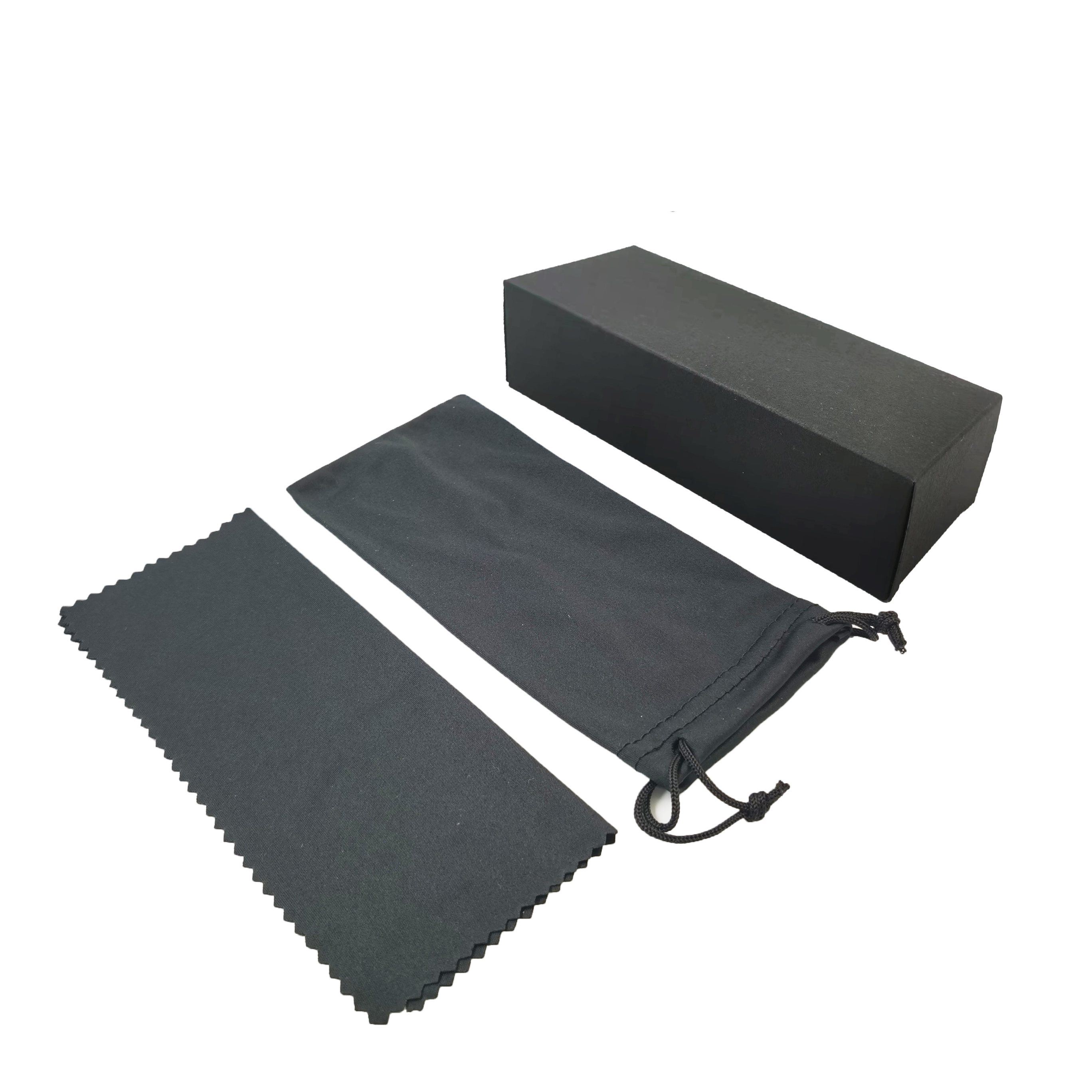 Scatola di Carta Nera + Borsa + Panno (Set)