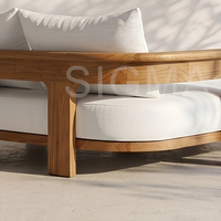Ensemble de canapés modernes pour l'extérieur, chaise de loisirs, meubles de luxe en teck pour patio, balcon, jardin, imperméable et durable