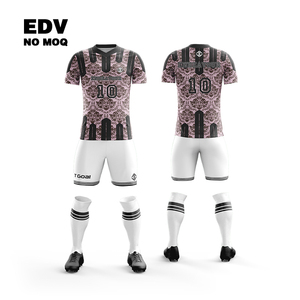 เสื้อฟุตบอลยืดหยุ่นสูง ชุดทีมฟุตบอล ออกแบบเองได้ ระบายอากาศ แห้งเร็ว สำหรับการแข่งขันในโรงเรียน - Product Image 4