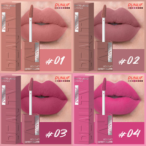 Brillo Labial Mate en Múltiples Colores, No Seco, Fácil de Usar para Maquillaje Labial Femenino - Product Image 5