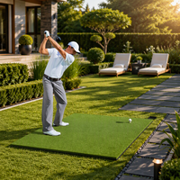 Tapis de golf ambidextre personnalisé avec logo, en EVA premium 4x5FT, haute élasticité, antidérapant, pour entraînement de swing en intérieur, extérieur et jardin