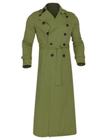 Maining Nouveau Printemps Automne Hommes Long Trench Coat Mode Casual Coupe-vent Pardessus