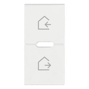 Deux interrupteurs à distance blancs de 1 m avec icônes de maison pour installation murale - Product Image 1