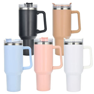 USA Warehouse Stainless Steel Vacuum Insulated 40oz Mirror Gold Plated Tumbler LED Temperature Display Microwave Safe Leak-Proof - Product Image 1