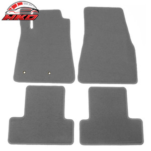 พรมปูพื้นสำหรับฟอร์ดมัสแตง 05-09 แผ่นรองพื้นรถยนต์ด้านหน้าด้านหลังกำมะหยี่สีเทาพรม 4 ชิ้น - Product Image 1