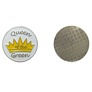 Clip magnétique pour chapeau de golf avec marqueur de balle style Couronne <span class=keywords><strong>Reine</strong></span> du Green en fer pour femme, cadeau de golf personnalisable - Product Image 4