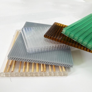 Plaque en <span class=keywords><strong>polycarbonate</strong></span> multicouche anti-buée de 10 mm, <span class=keywords><strong>découpe</strong></span> sur mesure, panneau <span class=keywords><strong>alvéolaire</strong></span> en PC pour serre commerciale de fleurs - Product Image 1