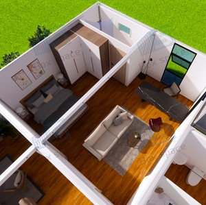 <span class=keywords><strong>Casa</strong></span> Contenedor Modular Boxspace de 12*12m, 216 Metros Cuadrados, 2 Dormitorios y 1 Oficina en <span class=keywords><strong>Casa</strong></span> con Terraza, <span class=keywords><strong>Casa</strong></span> Contenedor de 2 Pisos - Product Image 5