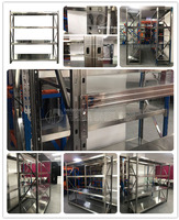 Fabrication de rayonnages en acier inoxydable 304, étagères en acier inoxydable à 4 niveaux pour entrepôt industriel