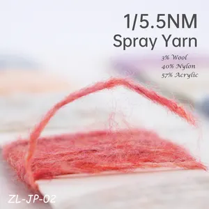 1/5.5NM 3% Wool 40% Nylon(Polyamide) 57% Acrylic fancy knitting wool flat knitting machine crochet melange blended spray yarns