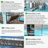 Machine de production de bonbons gélifiés aux vitamines, bonbons gélifiés à l'agar, bonbons caramel, menthe, crème, par pressage