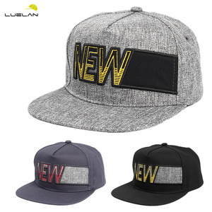 Casquette Snapback LUELAN Gris Noir Gris avec Logo Brodé NOUVEAU Unisexe Décontracté Streetwear Hip Hop Baseball - Product Image 1