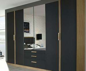 Fabricant de meubles sur mesure Meubles de chambre à coucher Armoire moderne modulaire en bois Design Garde-robe de chambre Style minimaliste - Product Image 4