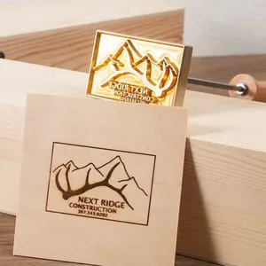 Personalizado calor marca hierro Coco sello madera marca hierro caliente latón diseño marca metal sello