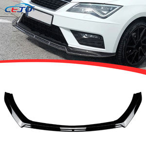 Brillant noir ABS carbone Look voiture carrosserie Kits pare-chocs avant Spoiler menton lèvre séparateur pour Seat <span class=keywords><strong>Leon</strong></span> MK3 <span class=keywords><strong>FR</strong></span> <span class=keywords><strong>SC</strong></span> ST Cupra 2012-2014 - Product Image 1