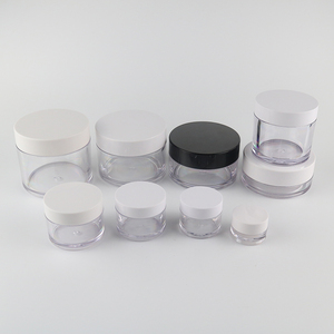 Jar Clear Plastic Cosmetic Jars Cosmeticplastic 20g PETG Thick Double Wall Container Cream Jar Clear Plastic Cosmetic Packaging Skin Care Cream Plastic Jars With Lids