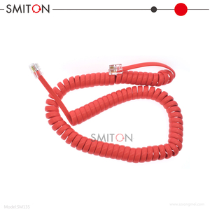 Ressort hélicoïdal OEM 1m 2m 3m RJ9 4P4C RJ11 noir blanc spirale plat Cat3 câble téléphonique <span class=keywords><strong>ADSL</strong></span> - Product Image 5