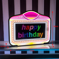 Pantalla LED acrílica portátil iluminada y programable para eventos transfronterizos, con desplazamiento, pantalla grande, logotipo personalizable e imprimible