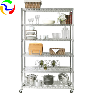 אישור nsf 6 שכבה מתכווננת 800lbs מתכת כרום מדפים יחידת מדפים, 6 שכבות פלדה כרום צלחת מתכת כרום צלחת מתכת כרום מדף - Product Image 5