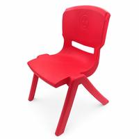 Chaise en plastique pour enfants avec design visage souriant, siège moulé durable pour enfants avec dossier ergonomique, idéale pour la garderie et la maison