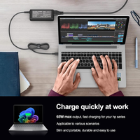 Nouveau chargeur USB C pour ordinateur portable 65W pour HP EliteBook x360 1030 630 745 835 840 845 860 ProBook 440 450 455 Type C 20V 3.25 Adaptateur secteur