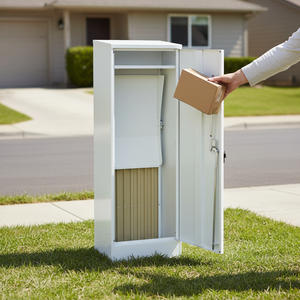 <span class=keywords><strong>Cassetta</strong></span> <span class=keywords><strong>Postale</strong></span> Impermeabile di Grande Capacità per Esterni, Antifurto in Acciaio Zincato per Casa e Villa - Product Image 5