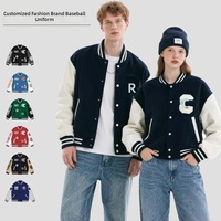 Veste de sport américaine rétro avec logo personnalisé |   Veste de baseball à manches raglan |   Manteau d'extérieur haut de gamme pour hommes et femmes, style streetwear
