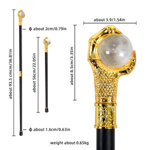 Bastón <span class=keywords><strong>de</strong></span> Lujo con Garra <span class=keywords><strong>de</strong></span> Dragón y Bola <span class=keywords><strong>de</strong></span> Dragón - Cetro Retro Misterioso para Fiestas <span class=keywords><strong>de</strong></span> Halloween y Atuendos <span class=keywords><strong>de</strong></span> Caballero - Product Image 6