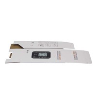 Caja de papel corrugado reciclable personalizada para monitor de presión arterial embalaje electrónico UV grabado en relieve color logotipo personalizado
