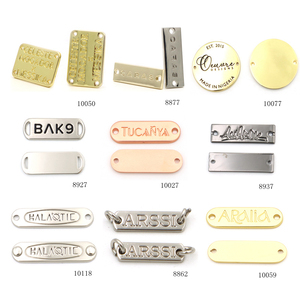 Etiqueta Metálica <span class=keywords><strong>para</strong></span> Bolsos de Cuero con Baño de Oro, Logotipo Grabado Personalizado, Placa con Nombre <span class=keywords><strong>para</strong></span> Bolsos de Mujer - Product Image 5